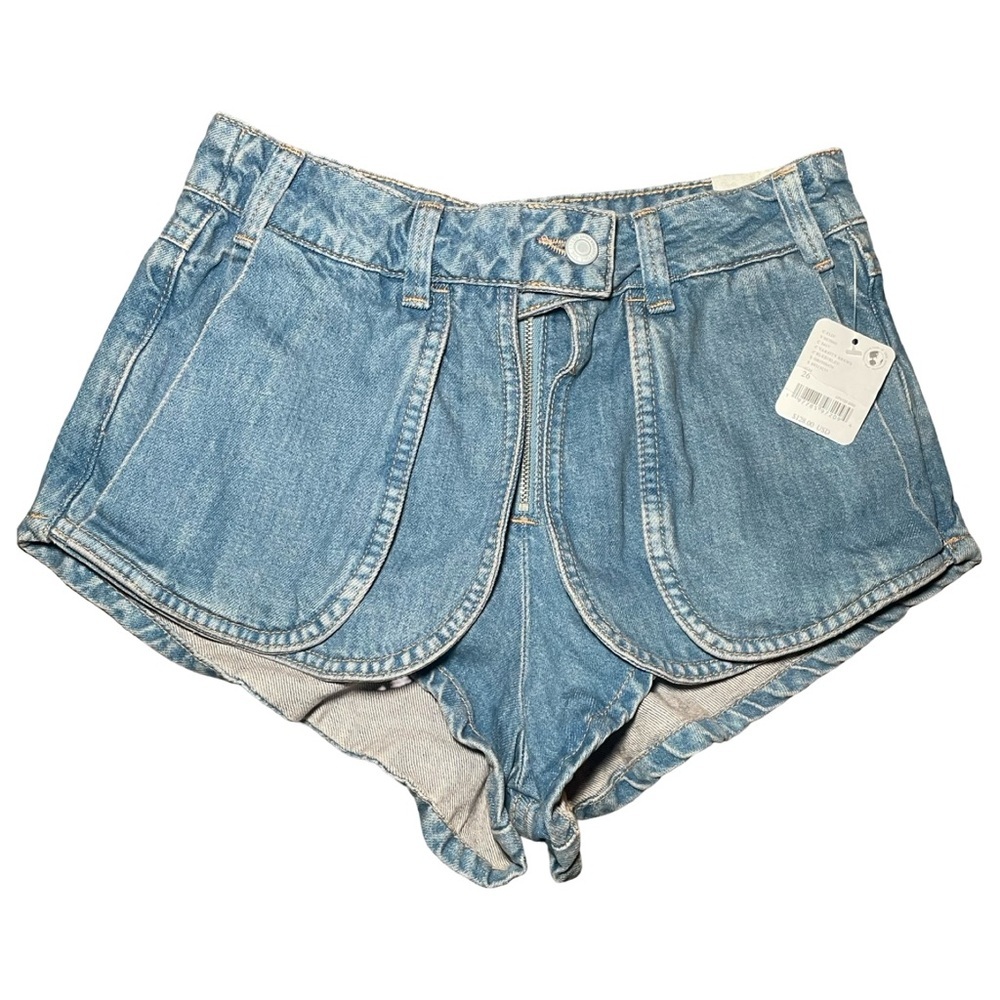 NWT Free People We The Free Sz 26 Prince Street Medium Wash Denim Shorts Boho